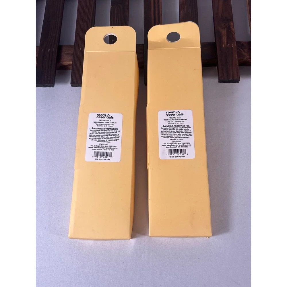 (2) pack —NEW Room‎ Essentials Wavy Taper Candles (4) total